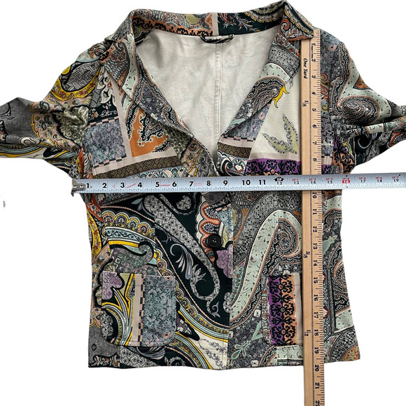 ETRO PAISLEY PRINT BLAZER JACKET WOMEN SIZE 2-4/EU42 - Picture 10 of 16